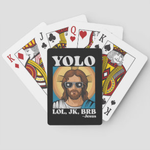 Baralho YOLO LOL JK BRB Jesus Engraçado Páscoa