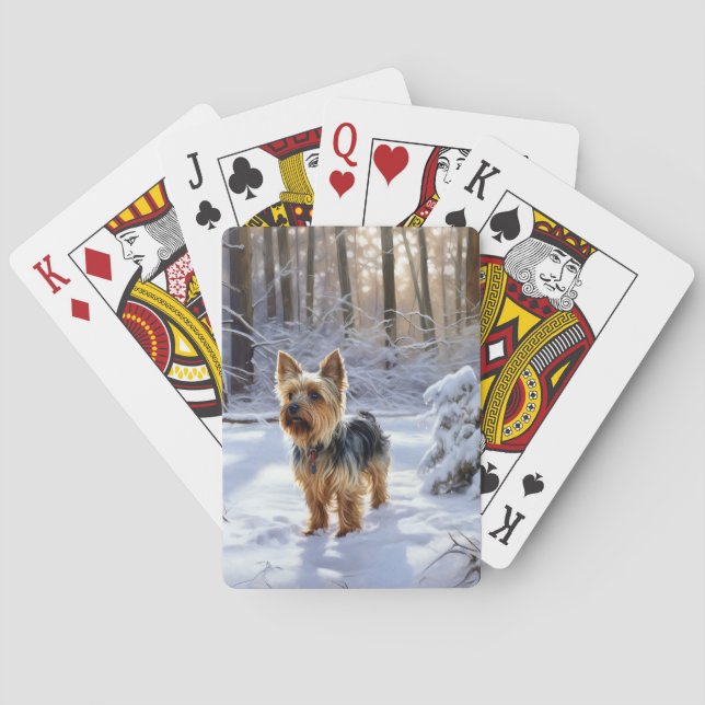 Baralho Yorkshire Terrier Deixe Nevar Natal (Verso)