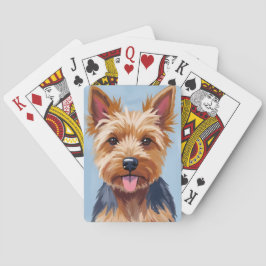 Baralho Yorkshire Terrier | Pintura de retrato de cachorro