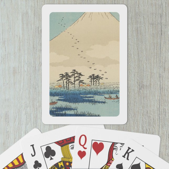 Baralho Yoshiwara, Japão: Impressão de bloqueio de madeira (Yoshiwara, Japan Playing Cards- Table View)