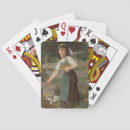 Baralho Young Girl Feeding the Doves (por Émile Munier)