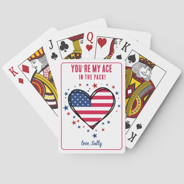 Baralho You're My Ace in the Pack! | Romantic Valentine’s  (Verso)