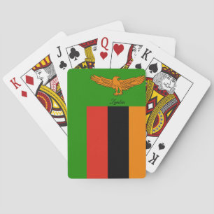Baralho Zambian Flag Games, Zâmbia Jogando Cartões