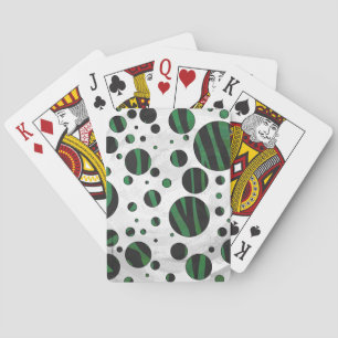 Baralho Zebra Black e Green Bolinhas