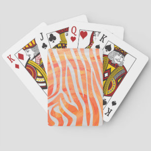 Baralho Zebra Orange e Impressão branca