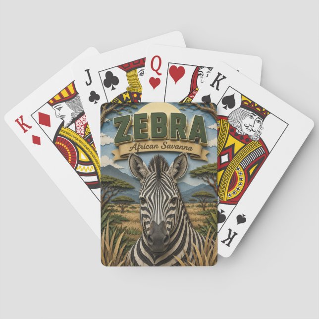 Baralho Zebra Savana Africana POPCUT (Verso)