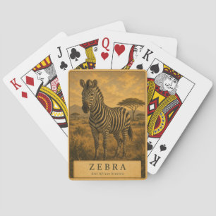 Baralho Zebra Savana da África Oriental VINTAGE