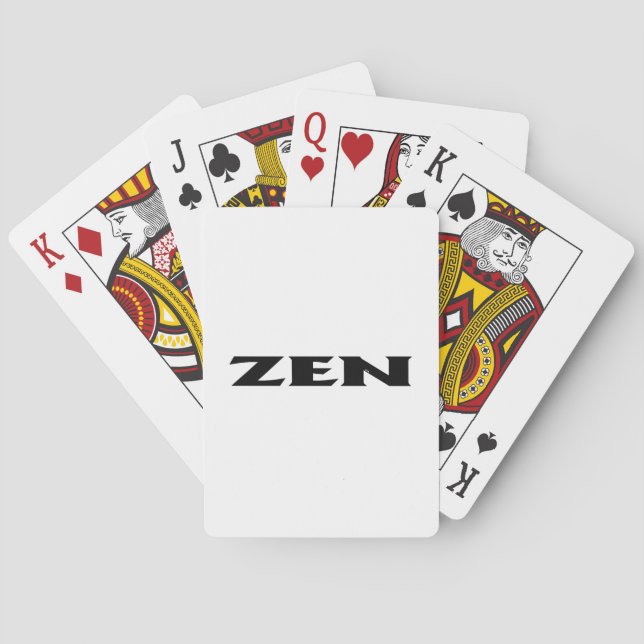 Baralho Zen Black White Poker jogando cartas (Verso)