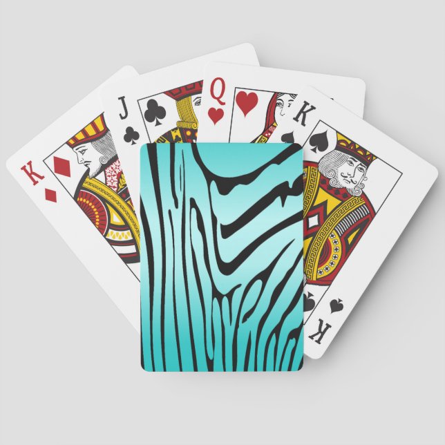 Baralho Zesty Zebra Cyan (Verso)
