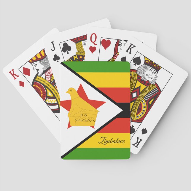 Baralho Zimbabwe Flag Games, Zimbabwe Playing Cards (Verso)