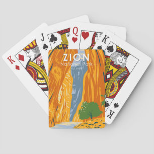 Baralho Zion National Park Utah A Vintage dos estreitos