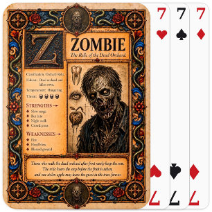Baralho Zumbi, Arte de Bestiário Medieval