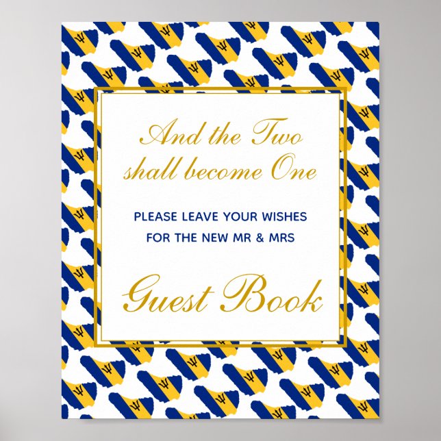 BARBADOS, Por Favor, Assine A Poster De Casamento  (Frente)