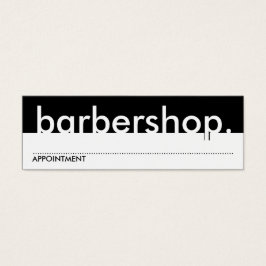 barbearia. (cartão de horário)
