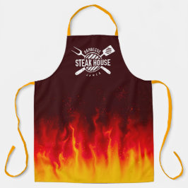 Barbecue Grill Flames - Casa de Bife Personalizada