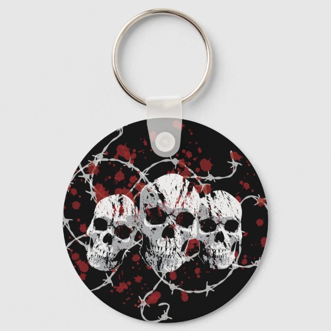 Barbed Skulls Chaveiro (Frente)