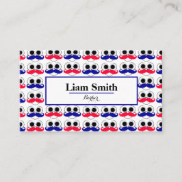 Barber Blue Beard Repetir Padrão Cartão de visita