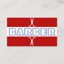 Barber compra Cartão de visita vermelho branco mod