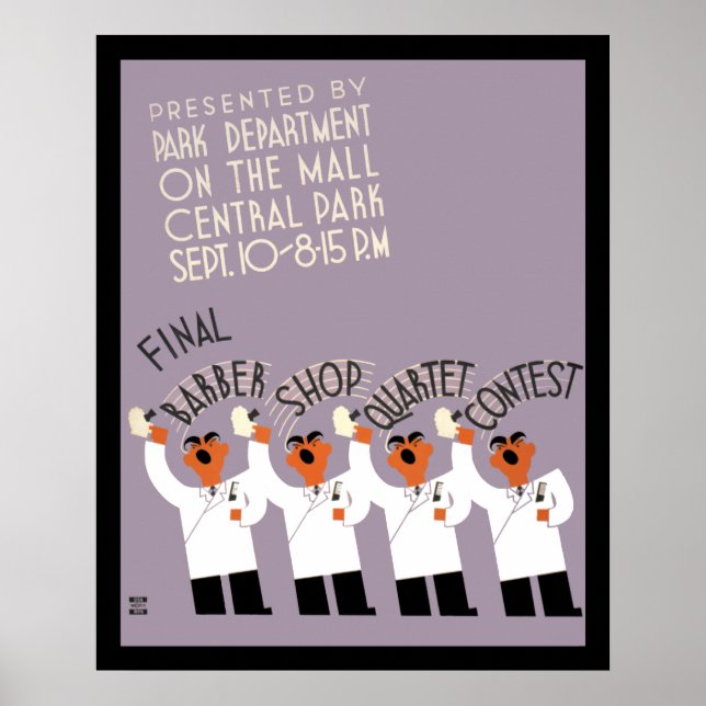 Barber Compro Concurso de Quarteto Poster (Frente)