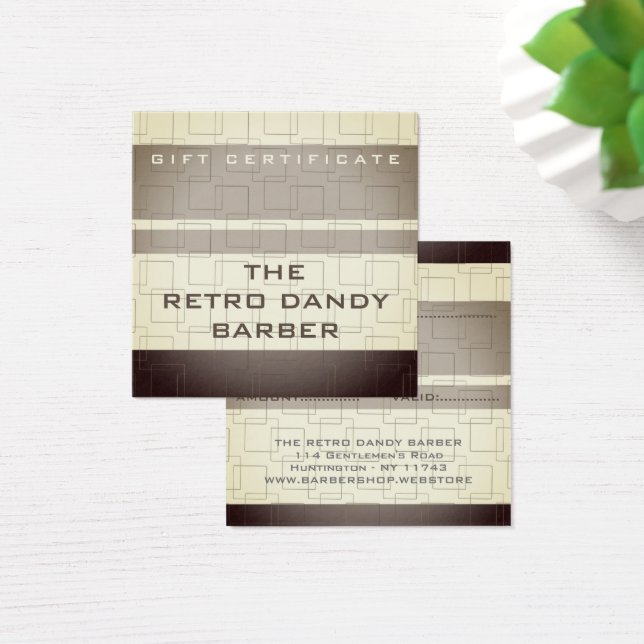 Barbershop de Manly Chic Retro Castanho de Grelha  (Mesa)