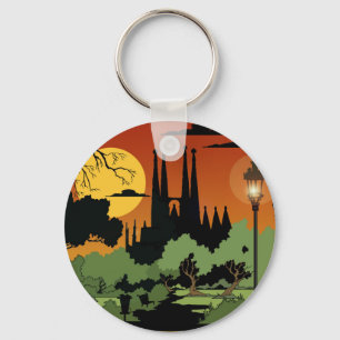 Barcelona 2,25" chaveiro básico do botão