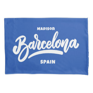 Barcelona de texto e cores personalizadas