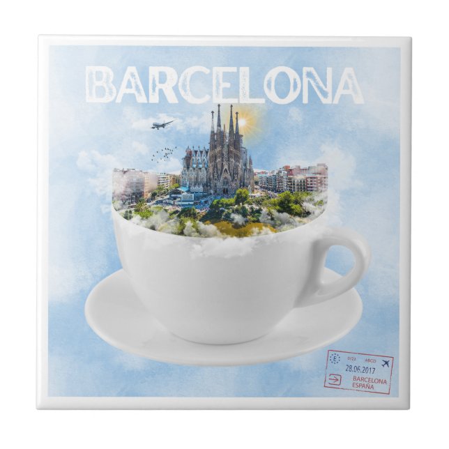 Barcelona em um Teacup - Sagrada Familia Skyline (Frente)