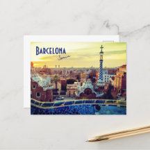 Barcelona, Espanha - Cartão postal Park Guell