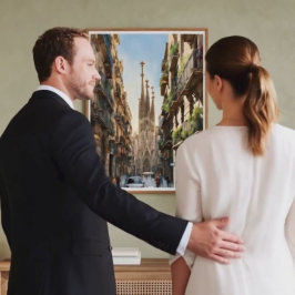 Barcelona Sagrada De Familia Poster de Arte Modern