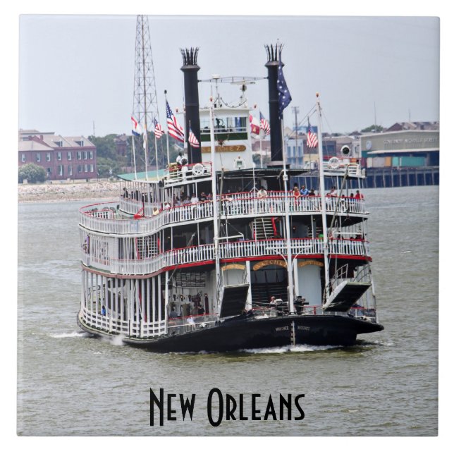 Barco a vapor no rio Mississípi (Frente)