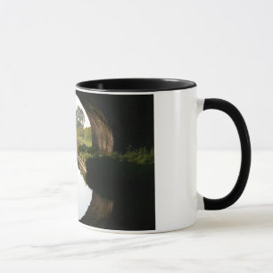 Barco de canal de Llangollen através da caneca da