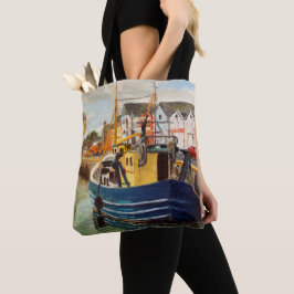 Barco de Pesca em Harbour Tote Bag