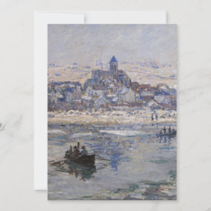 Barco do en Hiver de Vetheuil no rio