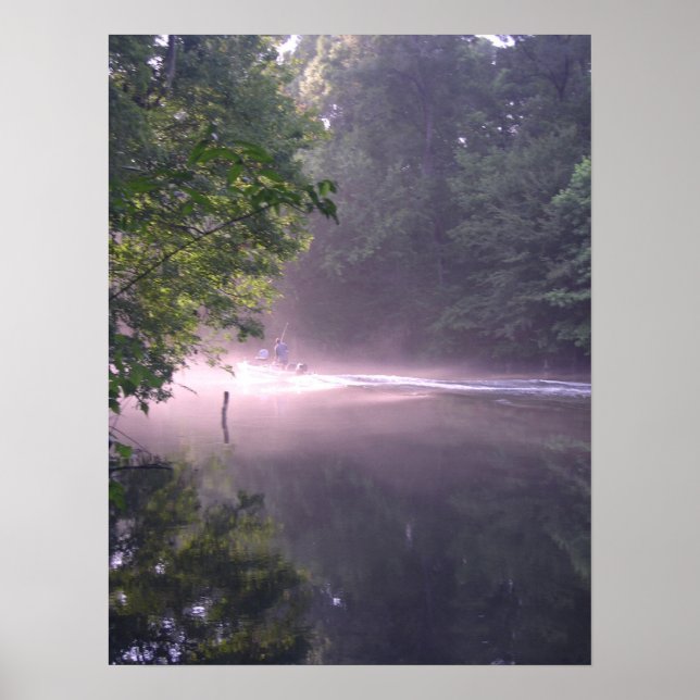 Barco no Sunset, na Impressão do rio (Frente)