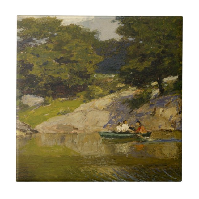 Barco num lago no Parque Central (E.H. Potthast) (Frente)