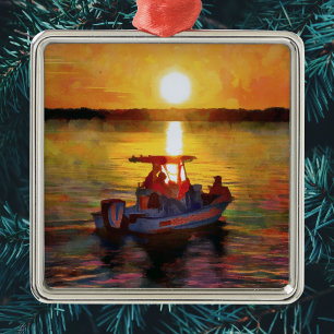 Barco para o Enfeites de natal com enquadramento s