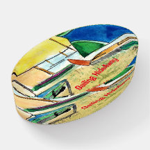 Barcos À vela na praia - Cor original da água