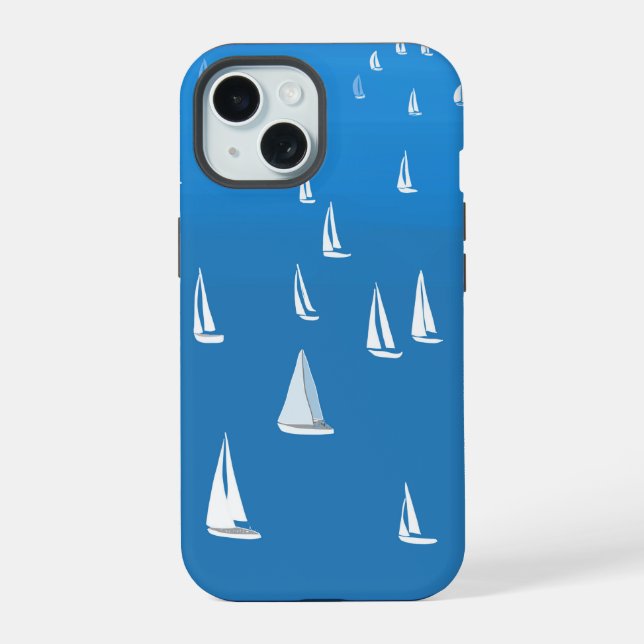 Barcos à vela no mar azul profundo - Barcos à vela (Verso)