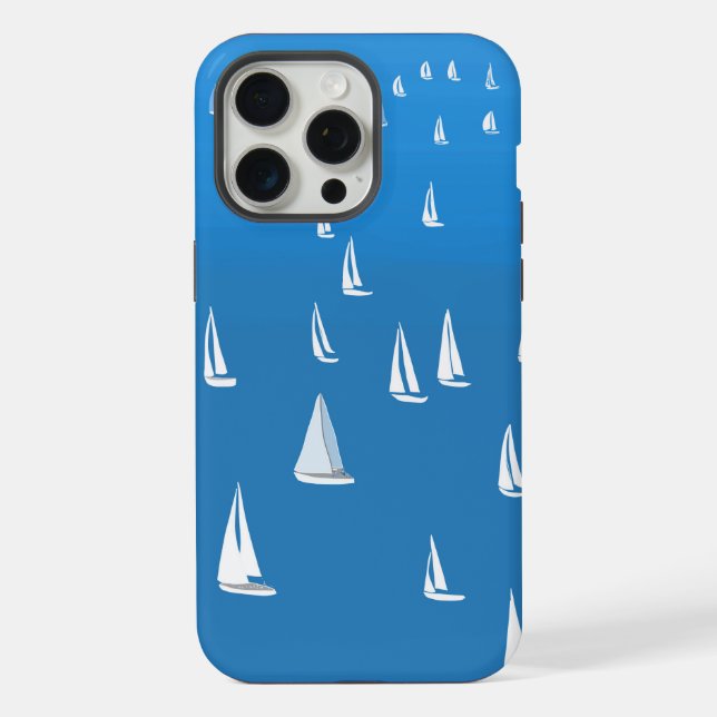 Barcos à vela no Mar azul profundo - Regata Velero (Verso)