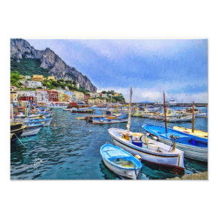 Barcos da arte italiana da foto de Capri