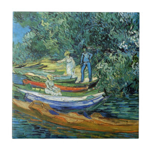Barcos de enfileiramento de Van Gogh nos bancos do