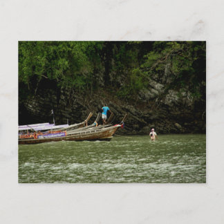 Barcos De Pesca | Cartão postal Krabi, Tailândia