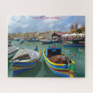 Barcos de Pesca de Malta. Quebra-Cabeça