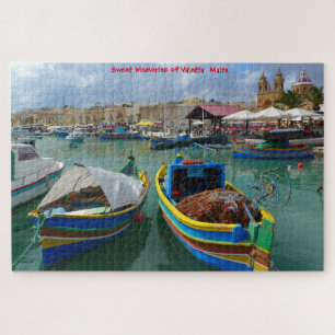 Barcos de Pesca de Malta. Quebra-Cabeça