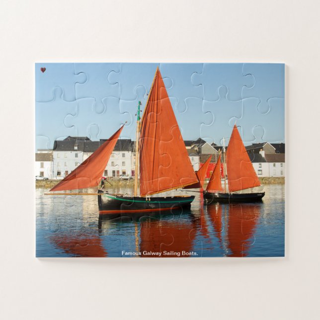 Barcos de Velas Famosos de Galway. Quebra-Cabeça (Horizontal)