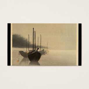 Barcos na névoa por Seitei Watanabe 1851 - 1918