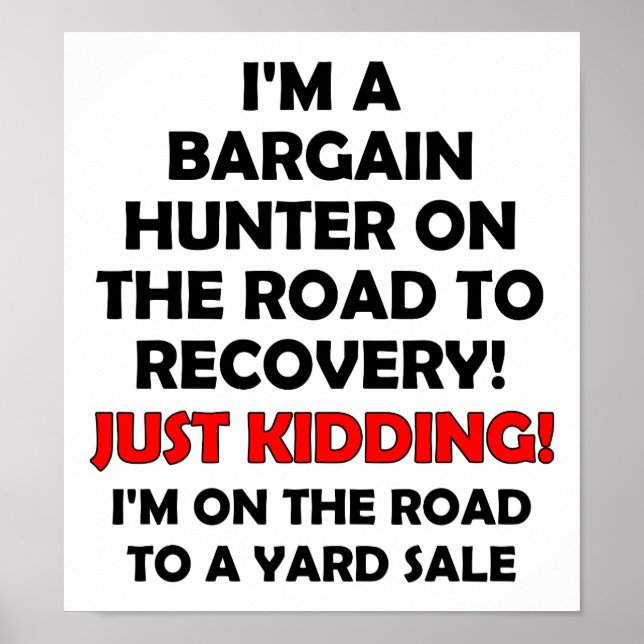 Bargain Hunter Funny Poster (Frente)