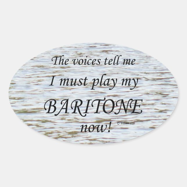 Baritone Voices diz que deve jogar adesivo Oval (Frente)