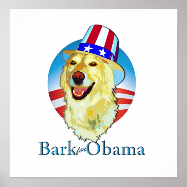 Bark for Obama poster (Frente)