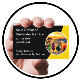 Barman Tropical Para Cartões de visitas De Aluguer